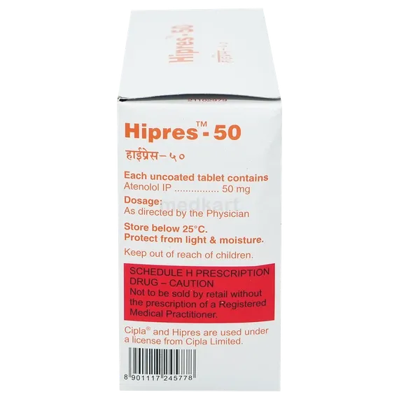 hipres 50mg tablet 14's